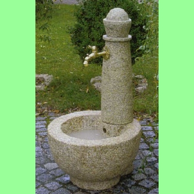 Standbrunnen rund grau